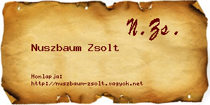 Nuszbaum Zsolt névjegykártya